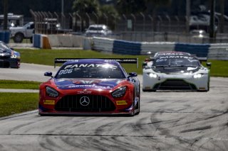 #19 Mercedes-AMG GT3 of Erin Vogel and Michael Cooper, DXDT Racing, Fanatec GT World Challenge America powered by AWS, Pro-Am, SRO America, Sebring International Raceway, Sebring, FL, September 2021.
 | Brian Cleary/SRO