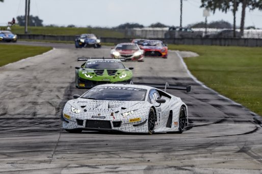 #9 Lamborghini Huracan GT3 of Dennis Lind and Giacomo Altoe, TR3 Racing, Fanatec GT World Challenge America powered by AWS, Pro-Am, SRO America, Sebring International Raceway, Sebring, FL, September 2021 | Brian Cleary/SRO