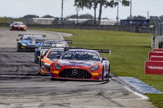 #19 Mercedes-AMG GT3 of Erin Vogel and Michael Cooper, DXDT Racing, Fanatec GT World Challenge America powered by AWS, Pro-Am, SRO America, Sebring International Raceway, Sebring, FL, September 2021.
 | Brian Cleary/SRO