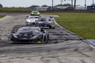 #3 Lamborghini Huracan GT3 of Jordan Pepper and Andrea Caldarelli, K-PAX Racing, GTWCA Pro, Sebring International Raceway, Sebring, FL, September 2021. | Brian Cleary/SRO