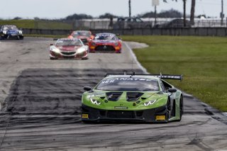 #6 Lamborghini Huracan GT3 of Corey Lewis and Giovanni Venturini, K-PAX Racing, Fanatec GT World Challenge America powered by AWS, Pro, SRO America, Sebring International Raceway, Sebring, FL, September 2021. | Brian Cleary/SRO