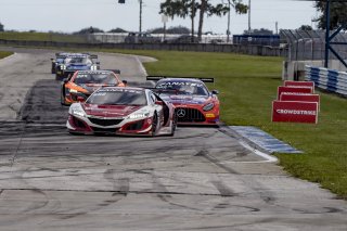 #93 Acura NSX GT3 of Taylor Hagler and Dakota Dickerson, Racers Edge Motorsports, Fanatec GT World Challenge America powered by AWS, Pro-Am, SRO America, Sebring International Raceway, Sebring, FL, September 2021. | Brian Cleary/SRO