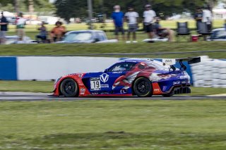 #19 Mercedes-AMG GT3 of Erin Vogel and Michael Cooper, DXDT Racing, Fanatec GT World Challenge America powered by AWS, Pro-Am, SRO America, Sebring International Raceway, Sebring, FL, September 2021.
 | Brian Cleary/SRO
