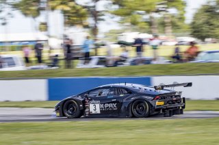 #3 Lamborghini Huracan GT3 of Jordan Pepper and Andrea Caldarelli, K-PAX Racing, GTWCA Pro, Sebring International Raceway, Sebring, FL, September 2021. | Brian Cleary/SRO