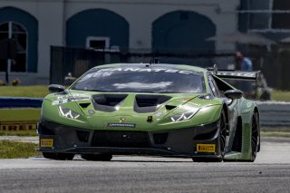 #6 Lamborghini Huracan GT3 of Corey Lewis and Giovanni Venturini, K-PAX Racing, Fanatec GT World Challenge America powered by AWS, Pro, SRO America, Sebring International Raceway, Sebring, FL, September 2021. | Brian Cleary/SRO