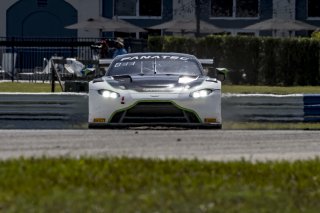 #12 Aston Martin Vantage AMR GT3 of Drew Staveley and Frank Gannett, Ian Lacy Racing, Fanatec GT World Challenge America powered by AWS, Pro-Am, SRO America, Sebring International Raceway, Sebring, FL, September 2021. | Brian Cleary/SRO