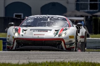 #61 Ferrari 488 GT3 of Jean-Claude Saada and Conrad Grunewald, AF Corse, Fanatec GT World Challenge America powered by AWS, Am, SRO America, Sebring International Raceway, Sebring, FL, September 2021.
 | Brian Cleary/SRO