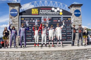 Podium, SRO America, Sebring International Raceway, Sebring, FL, September 2021. | Brian Cleary/SRO