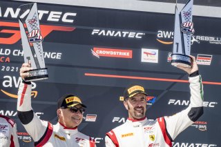 #61 Ferrari 488 GT3 of Jean-Claude Saada and Conrad Grunewald, AF Corse, Fanatec GT World Challenge America powered by AWS, Am, SRO America, Sebring International Raceway, Sebring, FL, September 2021.
 | Brian Cleary/SRO