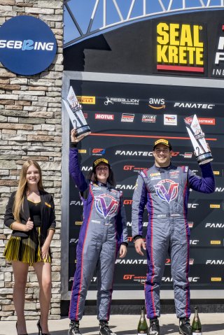 #19 Mercedes-AMG GT3 of Erin Vogel and Michael Cooper, DXDT Racing, Fanatec GT World Challenge America powered by AWS, Pro-Am, SRO America, Sebring International Raceway, Sebring, FL, September 2021.
 | Brian Cleary/SRO