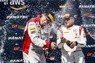 #61 Ferrari 488 GT3 of Jean-Claude Saada and Conrad Grunewald, AF Corse, Fanatec GT World Challenge America powered by AWS, Am, SRO America, Sebring International Raceway, Sebring, FL, September 2021.
 | Brian Cleary/SRO