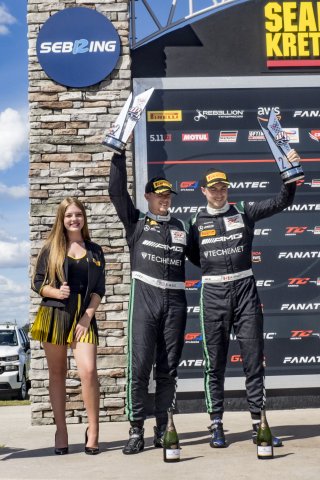 #33 Mercedes-AMG GT3 of Russell Ward and Mikael Grenier, Winward Racing, Fanatec GT World Challenge America powered by AWS, Pro, SRO America, Sebring International Raceway, Sebring, FL, September 2021.
 | Brian Cleary/SRO