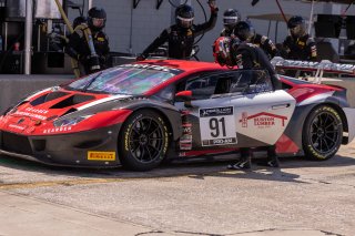 #91 Lamborghini Huracan GT3 of Jeff Burton and Vesko Kozarov, Rearden Racing, GTWCA, Pro-Am, Sebring International Raceway, Sebring, FL, September 2021. | Regis Lefebure/SRO