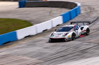 #61 Ferrari 488 GT3 of Jean-Claude Saada and Conrad Grunewald, AF Corse, Fanatec GT World Challenge America powered by AWS, Am, SRO America, Sebring International Raceway, Sebring, FL, September 2021.
 | Regis Lefebure/SRO