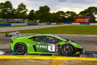 #6 Lamborghini Huracan GT3 of Corey Lewis and Giovanni Venturini, K-PAX Racing, Fanatec GT World Challenge America powered by AWS, Pro, SRO America, Sebring International Raceway, Sebring, FL, September 2021. | Dave Green/SRO              