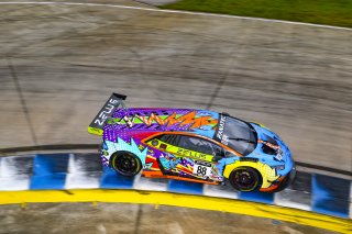 #88 Lamborghini Huracan GT3 of Jason Harward and Madison Snow, Zelus Racing, Fanatec GT World Challenge America powered by AWS, Pro-Am, SRO America, Sebring International Raceway, Sebring, FL, September 2021.
 | Dave Green/SRO              