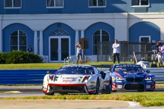 #61 Ferrari 488 GT3 of Jean-Claude Saada and Conrad Grunewald, AF Corse, Fanatec GT World Challenge America powered by AWS, Am, SRO America, Sebring International Raceway, Sebring, FL, September 2021.
 | Dave Green/SRO              