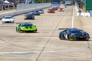 #3 Lamborghini Huracan GT3 of Andrea Caldarelli and Jordan Pepper, K-PAX Racing, GT World Challenge America, Pro, SRO America, Sebring International Raceway, Sebring, FL, September 2021. | Dave Green/SRO              