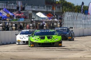 #6 Lamborghini Huracan GT3 of Corey Lewis and Giovanni Venturini, K-PAX Racing, Fanatec GT World Challenge America powered by AWS, Pro, SRO America, Sebring International Raceway, Sebring, FL, September 2021. | Dave Green/SRO              