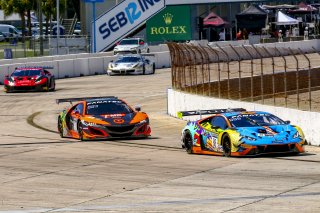 #88 Lamborghini Huracan GT3 of Jason Harward and Madison Snow, Zelus Racing, Fanatec GT World Challenge America powered by AWS, Pro-Am, SRO America, Sebring International Raceway, Sebring, FL, September 2021.
 | Dave Green/SRO              