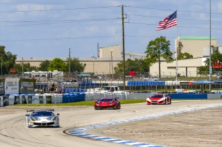 #23 Ferrari 488 GT3 of Charlie Scardina and Onofrio Triarsi, Triarsi Competizione, GT World Challenge America, AM, SRO America, Sebring International Raceway, Sebring, FL, September 2021. | Dave Green/SRO              