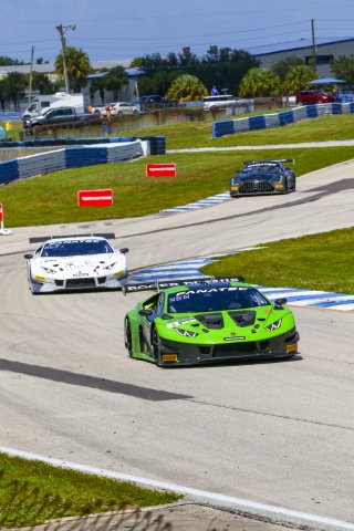 #6 Lamborghini Huracan GT3 of Corey Lewis and Giovanni Venturini, K-PAX Racing, GTWCA Pro, Sebring International Raceway, Sebring, FL, September 2021. | Dave Green/SRO              