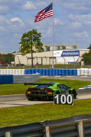 #6 Lamborghini Huracan GT3 of Corey Lewis and Giovanni Venturini, K-PAX Racing, GTWCA Pro, Sebring International Raceway, Sebring, FL, September 2021. | Dave Green/SRO              
