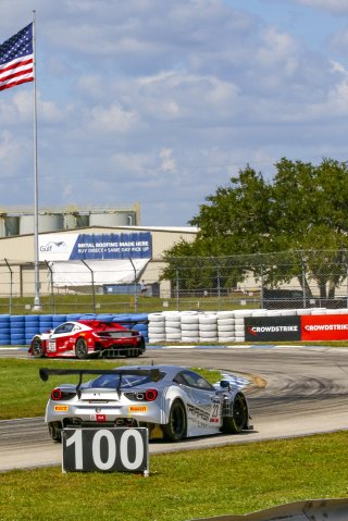 #23 Ferrari 488 GT3 of Charlie Scardina and Onofrio Triarsi, Triarsi Competizione, GT World Challenge America, AM, SRO America, Sebring International Raceway, Sebring, FL, September 2021. | Dave Green/SRO              