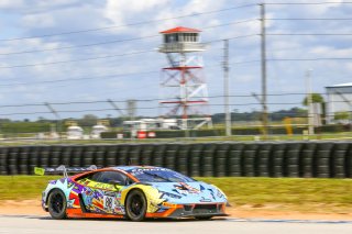 #88 Lamborghini Huracan GT3 of Jason Harward and Madison Snow, Zelus Racing, Fanatec GT World Challenge America powered by AWS, Pro-Am, SRO America, Sebring International Raceway, Sebring, FL, September 2021.
 | Dave Green/SRO              