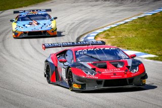 #91 Lamborghini Huracan GT3 of Jeff Burton and Vesko Kozarov, Rearden Racing, GTWCA, Pro-Am, Sebring International Raceway, Sebring, FL, September 2021. | Dave Green/SRO              