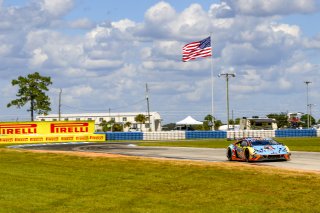 #88 Lamborghini Huracan GT3 of Jason Harward and Madison Snow, Zelus Racing, Fanatec GT World Challenge America powered by AWS, Pro-Am, SRO America, Sebring International Raceway, Sebring, FL, September 2021.
 | Dave Green/SRO              