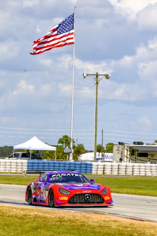 #19 Mercedes-AMG GT3 of Erin Vogel and Michael Cooper, DXDT Racing, Fanatec GT World Challenge America powered by AWS, Pro-Am, SRO America, Sebring International Raceway, Sebring, FL, September 2021.
 | Dave Green/SRO              