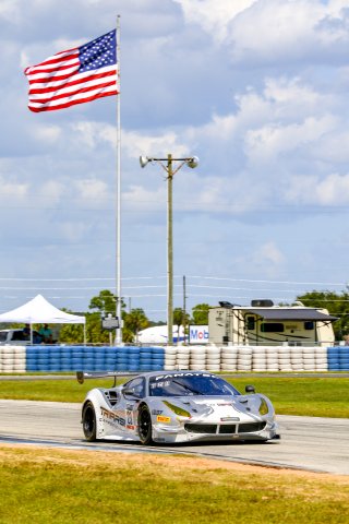 #23 Ferrari 488 GT3 of Charlie Scardina and Onofrio Triarsi, Triarsi Competizione, GT World Challenge America, AM, SRO America, Sebring International Raceway, Sebring, FL, September 2021. | Dave Green/SRO              