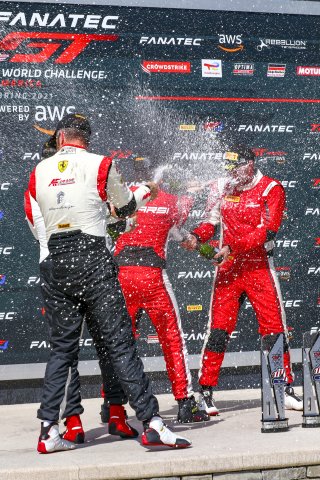 Podium, Race 1, SRO America, Sebring International Raceway, Sebring, FL, September 2021. | Dave Green/SRO              