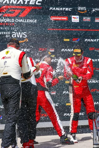 Podium, Race 1, SRO America, Sebring International Raceway, Sebring, FL, September 2021. | Dave Green/SRO              