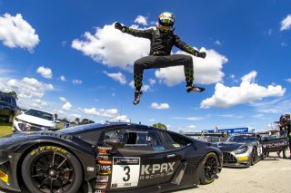 #3 Lamborghini Huracan GT3 of Andrea Caldarelli and Jordan Pepper, K-PAX Racing, GT World Challenge America, Pro, SRO America, Sebring International Raceway, Sebring, FL, September 2021. | Brian Cleary/SRO
