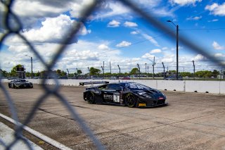 #3 Lamborghini Huracan GT3 of Andrea Caldarelli and Jordan Pepper, K-PAX Racing, GT World Challenge America, Pro, SRO America, Sebring International Raceway, Sebring, FL, September 2021. | Brian Cleary/SRO