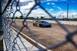 #88 Lamborghini Huracan GT3 of Jason Harward and Madison Snow, Zelus Racing, Fanatec GT World Challenge America powered by AWS, Pro-Am, SRO America, Sebring International Raceway, Sebring, FL, September 2021.
 | Brian Cleary/SRO
