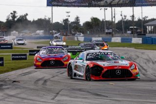 #63 Mercedes-AMG GT3 of David Askew and Ryan Dalziel, DXDT Racing, Fanatec GT World Challenge America powered by AWS, Pro-Am, SRO America, Sebring International Raceway, Sebring, FL, September 2021.
 | Regis Lefebure/SRO
