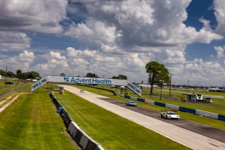 #61 Ferrari 488 GT3 of Jean-Claude Saada and Conrad Grunewald, AF Corse, Fanatec GT World Challenge America powered by AWS, Am, SRO America, Sebring International Raceway, Sebring, FL, October 2021. | Regis Lefebure/SRO