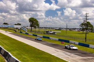 #61 Ferrari 488 GT3 of Jean-Claude Saada and Conrad Grunewald, AF Corse, Fanatec GT World Challenge America powered by AWS, Am, SRO America, Sebring International Raceway, Sebring, FL, September 2021.
 | Regis Lefebure/SRO