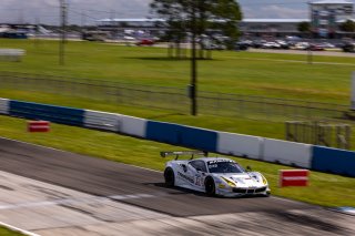 #23 Ferrari 488 GT3 of Charlie Scardina and Onofrio Triarsi, Triarsi Competizione, GT World Challenge America, AM, SRO America, Sebring International Raceway, Sebring, FL, September 2021. | Regis Lefebure/SRO