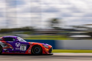 #19 Mercedes-AMG GT3 of Erin Vogel and Michael Cooper, DXDT Racing, Fanatec GT World Challenge America powered by AWS, Pro-Am, SRO America, Sebring International Raceway, Sebring, FL, September 2021.
 | Regis Lefebure/SRO