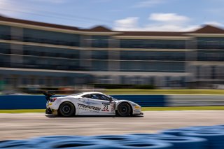#23 Ferrari 488 GT3 of Charlie Scardina and Onofrio Triarsi, Triarsi Competizione, GT World Challenge America, AM, SRO America, Sebring International Raceway, Sebring, FL, September 2021. | Regis Lefebure/SRO