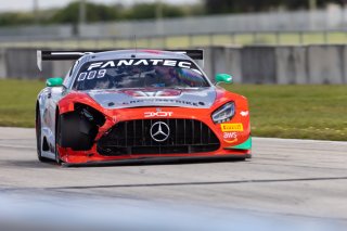 #63 Mercedes-AMG GT3 of David Askew and Ryan Dalziel, DXDT Racing, Fanatec GT World Challenge America powered by AWS, Pro-Am, SRO America, Sebring International Raceway, Sebring, FL, September 2021.
 | Regis Lefebure/SRO