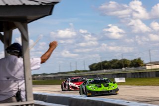 #6 Lamborghini Huracan GT3 of Corey Lewis and Giovanni Venturini, K-PAX Racing, Fanatec GT World Challenge America powered by AWS, Pro, SRO America, Sebring International Raceway, Sebring, FL, September 2021. | Regis Lefebure/SRO