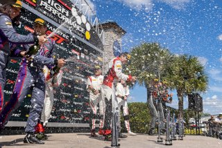 Podium, Race 2, SRO America, Sebring International Raceway, Sebring, FL, September 2021. | Regis Lefebure/SRO