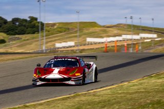 #23 Ferrari 488 GT3 of Onofrio Triarsi and Charlie Scardina, Triari Competizione, GT World Challenge America, Am, SRO America, Sonoma Raceway, Sonoma, CA, April  2022.
 | @RegisLefebure.com