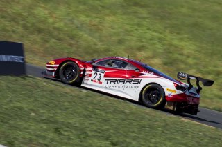 #23 Ferrari 488 GT3 of Onofrio Triarsi and Charlie Scardina, Triari Competizione, GT World Challenge America, Am, SRO America, Sonoma Raceway, Sonoma, CA, April  2022.
 | Brian Cleary/SRO