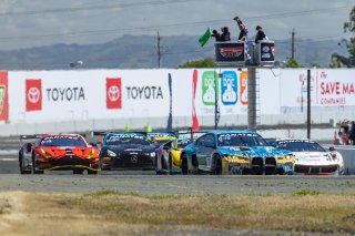 race 1 start, #38 BMW M4 GT3 of Samantha Tan and Nick Wittmer, ST Racing, GT World Challenge America, Pro-Am
 | RegisLefebure/SRO